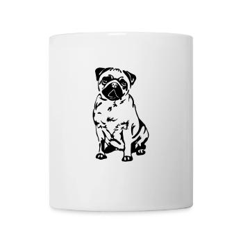 Mops Pug Hund Hunde Wilsigns - Tasse - Weiß - Vorne