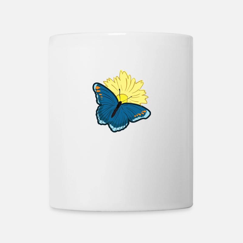 Papillon papillon aile papillon - Mug blanc - blanc