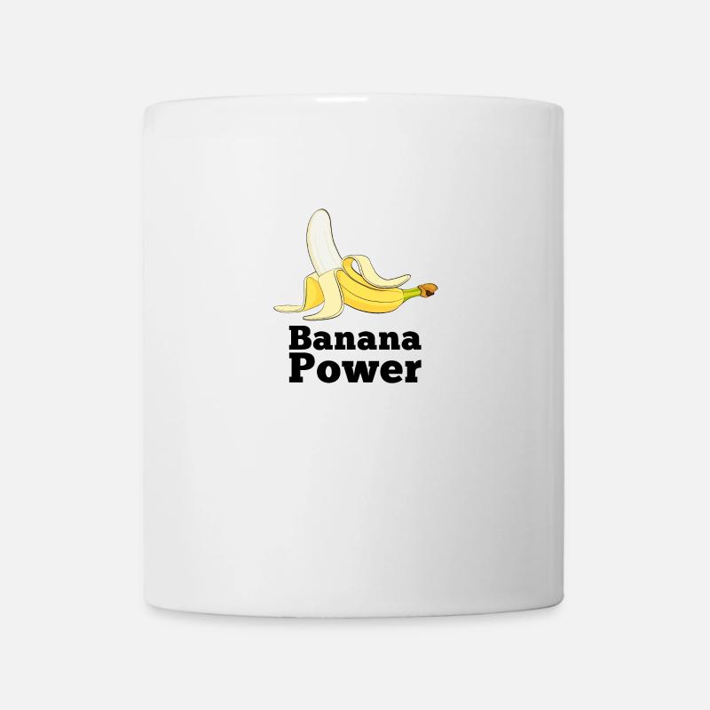 Banane, banane, bananes, banane puissance / fruit de puissance - Mug blanc - blanc