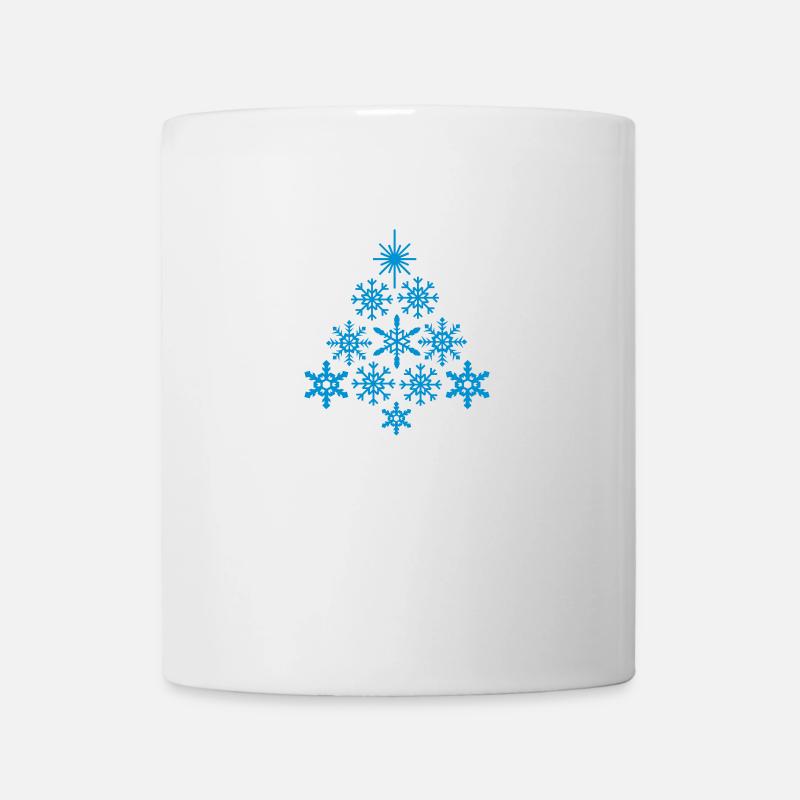Snowflake - Christmas tree - Mug - white