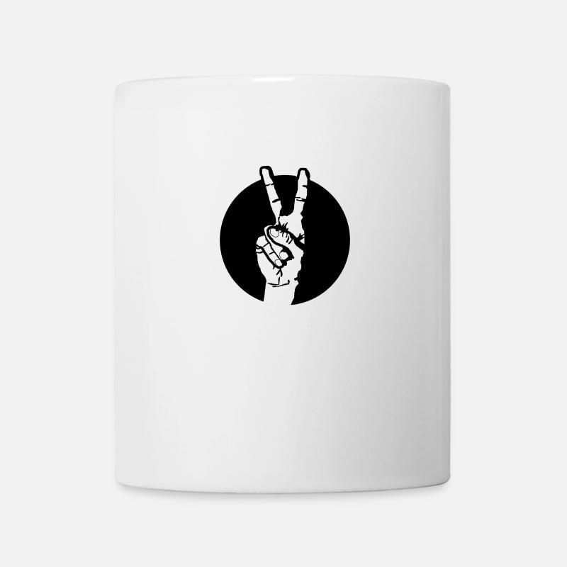 Signes de la main de la paix - Mug blanc - blanc