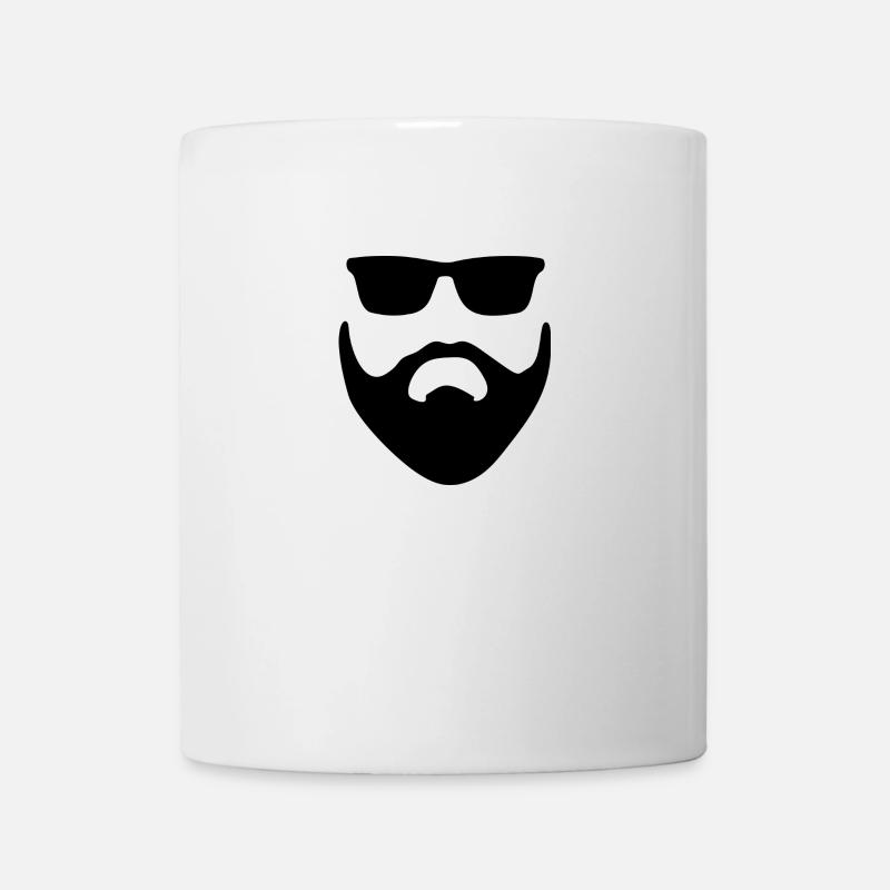 Bart Bart Hipster wie ein Boss - Tasse - Weiß