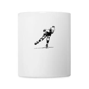roller derby - Mug blanc - blanc - Devant
