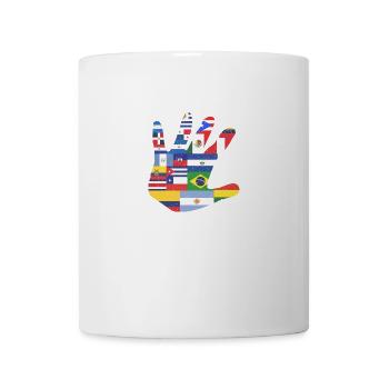 Amérique latine Amérique du Sud main drapeau cadeau Latin - Mug blanc - blanc - Devant