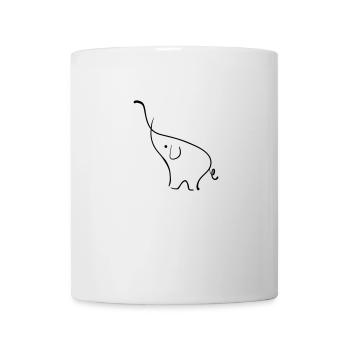 Eléphant - Mug blanc - blanc - Devant
