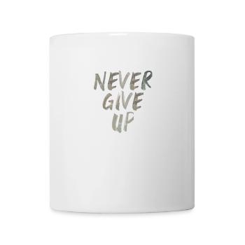 n'abandonne jamais, n'abandonne jamais de dire anglais - Mug blanc - blanc - Devant