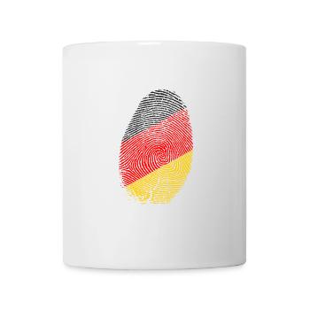 Fußball Deutschland Fan Fingerabdruck - Tasse - Weiß - Vorne