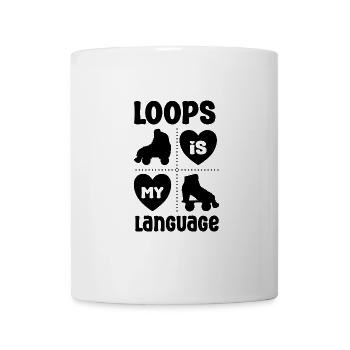 Rollerskater Party Loops est mon idée cadeau de langue - Mug blanc - blanc - Devant