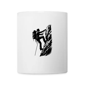 Mountaineers doing hobby sports on the mountain - Mug - white - Front