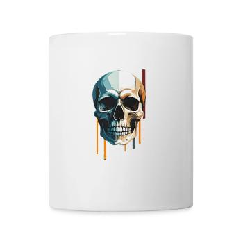 Skull Art - Moderner Totenkopf im Dual-Color Desig - Tasse - Weiß - Vorne