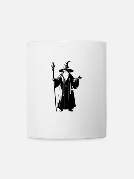 Wizard - Simple Fantasy Logo - Tasse - Weiß