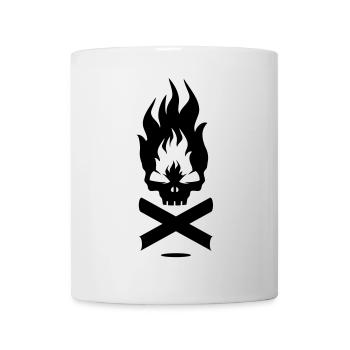 Un symbole du feu avec le crâne - Mug blanc - blanc - Devant