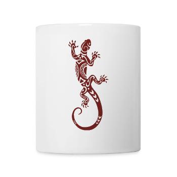 Maori Tattoo Macht Echse rot - Tasse - Weiß - Vorne