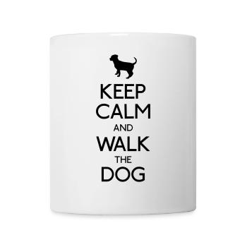 keep calm walk the dog - Mug blanc - blanc - Devant