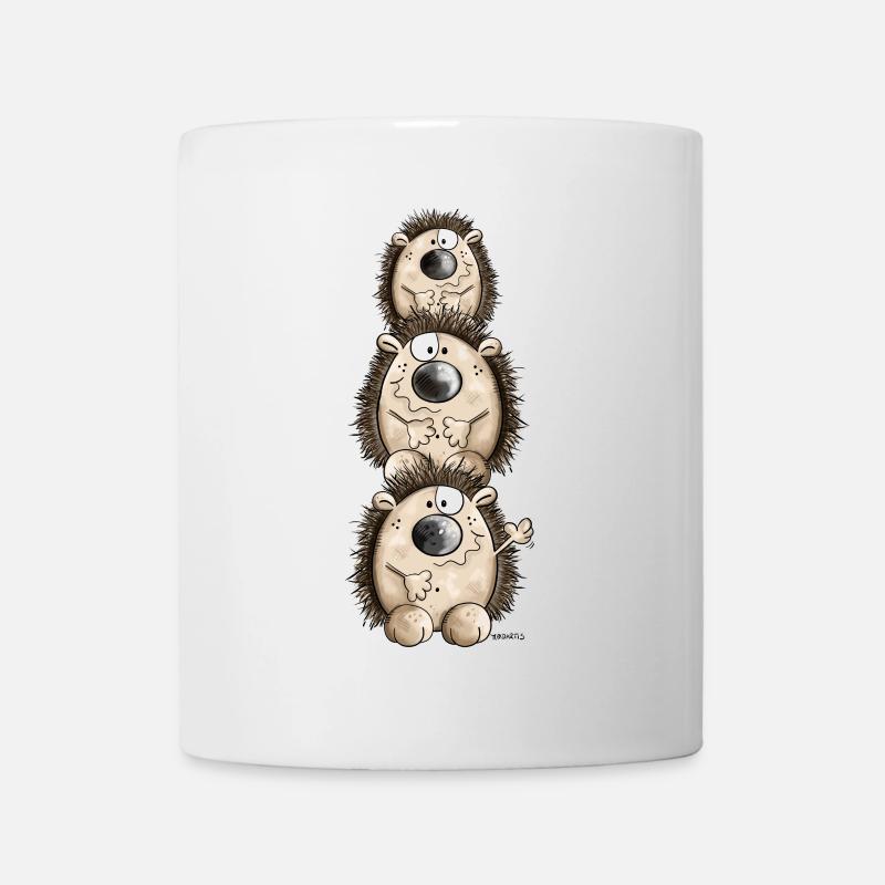 Dessin animé hérisson - Mug blanc - blanc