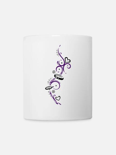 Eheringe, Hochzeit, Ehe, zwei Ringe - Tasse - Weiß