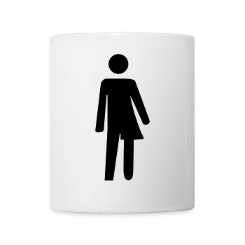 Transgender Toilet Sign - Mug - white - Front