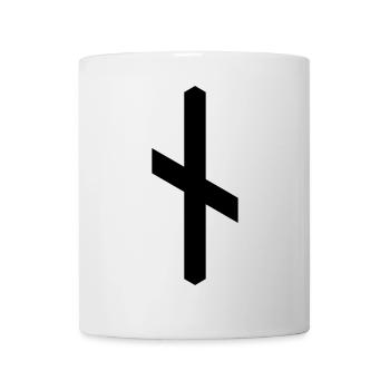 Rune: Nauthiz ᚾ (N), Quantum Runes Futhark 0 © - Tasse - Weiß - Vorne