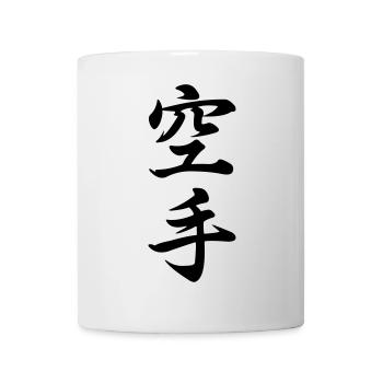 Karate in japanischer Kanji-Schrift - Tasse - Weiß - Vorne