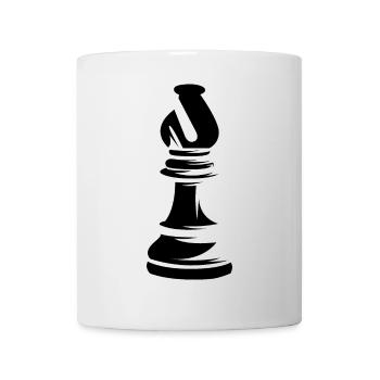 bishop bishop figure chess chess symbol vector - Mug - white - Front