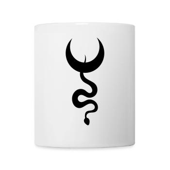 Mond mit Schlange - Tasse - Weiß - Vorne