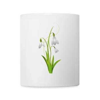 Les perce-neige comme de belles fleurs printanières - Mug blanc - blanc - Devant