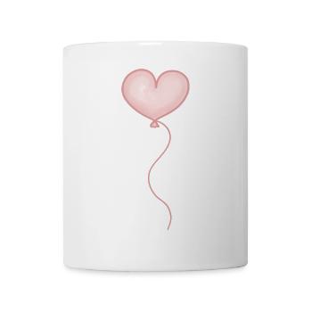 Cœur de ballon pastel rose - Mug blanc - blanc - Devant