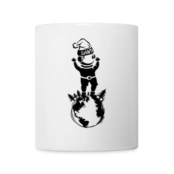 Santa Claus Symbol Erde Welt Illustration Icon - Tasse - Weiß - Vorne