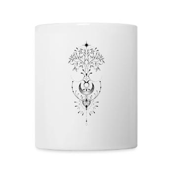 Weiblicher Lebensbaum Mond Sonne Ornament - Tasse - Weiß - Vorne