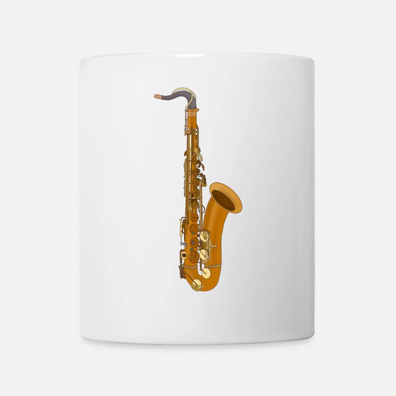 Saxophon - Tasse - Weiß