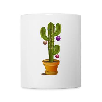 Cactus décorés de Noël pour Noël - Mug blanc - blanc - Devant
