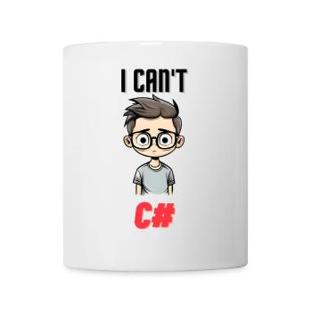 I can't C# - Tasse - Weiß - Vorne