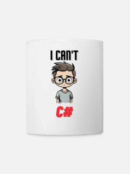 I can't C# - Tasse - Weiß
