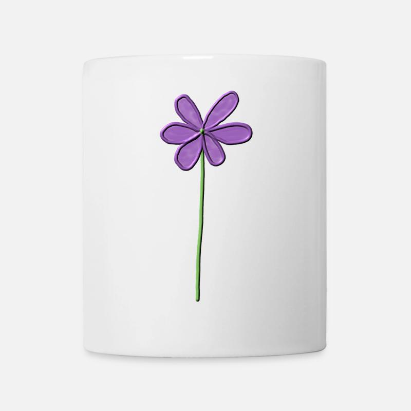 Purple Flower with Gentle Gradient - Mug - white