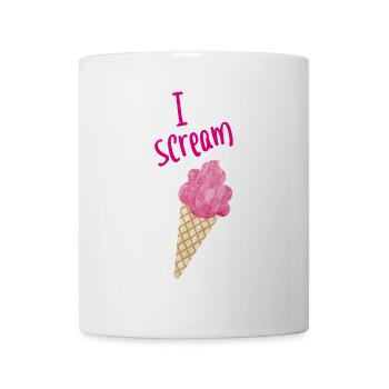 I scream Icecream Eiscreme Eis Fan coole Sprüche - Mug - white - Front