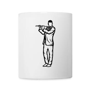 Flötenjunge Skizze - Tasse - Weiß - Vorne