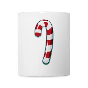 Conception rayée de canne de bonbon - Mug blanc - blanc - Devant