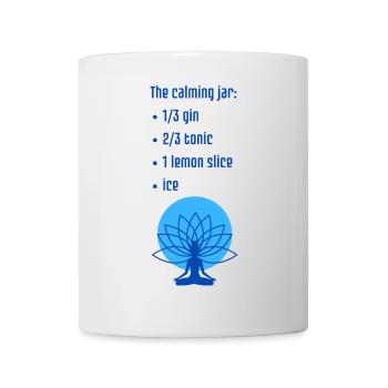 Pot apaisant bleu - un imprimé ironique et amusant - Mug blanc - blanc - Devant