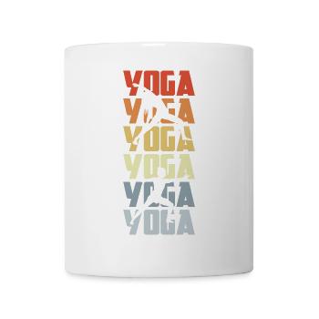 Yoga Vintage Look - Tasse - Weiß - Vorne