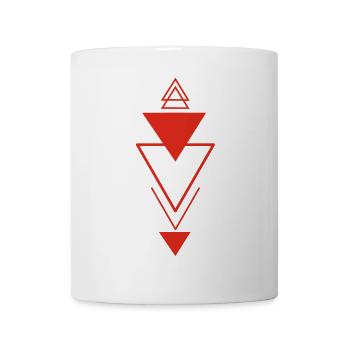 Symbole triangulaire (rouge) - Mug blanc - blanc - Devant