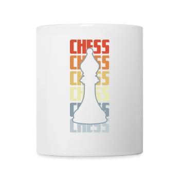 Vintage Schach - Tasse - Weiß - Vorne