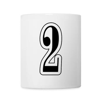 2 Symbole numérique - Mug blanc - blanc - Devant