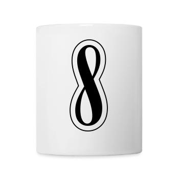 8 Zahl symbol - Tasse - Weiß - Vorne