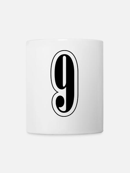 9 Number symbol - Mug - white