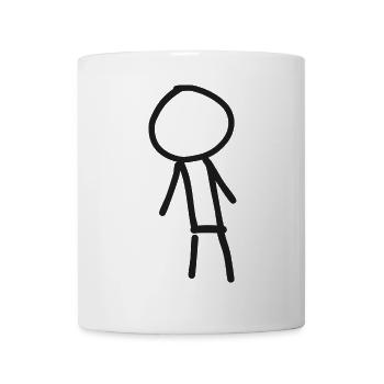Minimalist stick figure design - Mug - white - Front