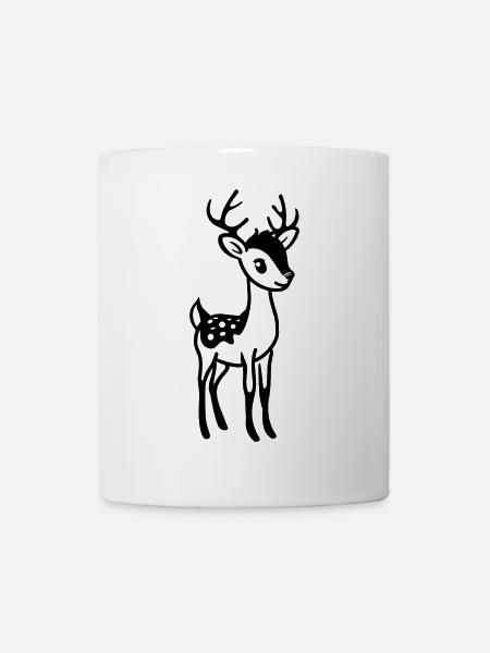 Hirsch - Tasse - Weiß