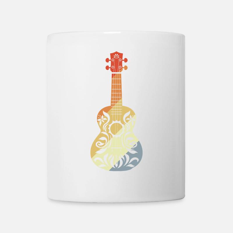 Ukulele Grafik Retro - Tasse - Weiß