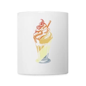 Eisbecher Retro Stil - Tasse - Weiß - Vorne