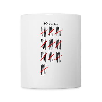 Abstrakte rote und schwarze Strichzeichnungen - Tasse - Weiß - Vorne