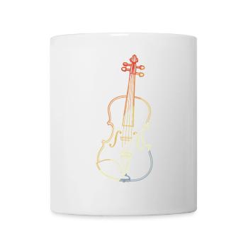 Vintage Violin Drawing - Mug - white - Front